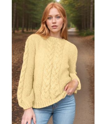 Lys gul Poppy genser - Belfilato 101-47901