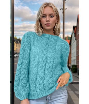 Karibisk blå Poppy genser - Belfilato 101-47960