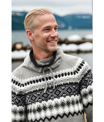 Lysegrå Carl genser - DLG143-SU340334013402