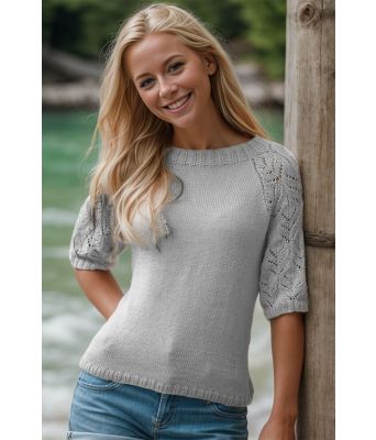 Lysegrå Miramar sommertopp - Viking 1706-06-413B