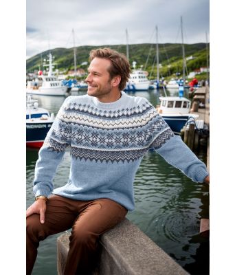 Lyseblå Frydgenser til herre - Viking 1709-02-522520527502