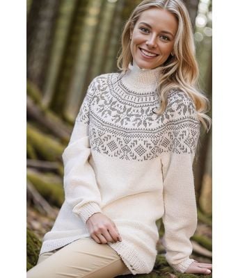 Hvit Frostgenser med grått mønster - Viking 1823-3-500513