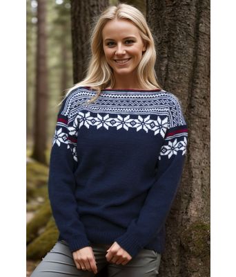 Marineblå setesdalsgenser - Viking 1905-11AS