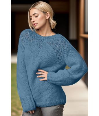 Lys jeansblå Ren genser - Viking 1922-1-326