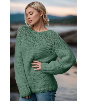 Jadegrønn Ren genser - Viking 1922-1-336