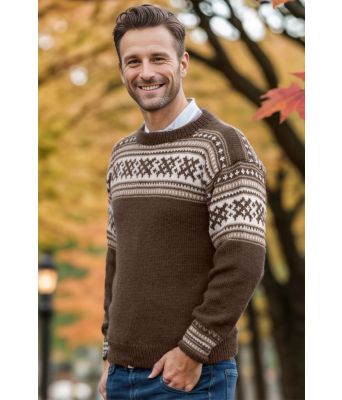 Brun Alexgenser med beige i mønsteret - Viking 2001-7-508502507