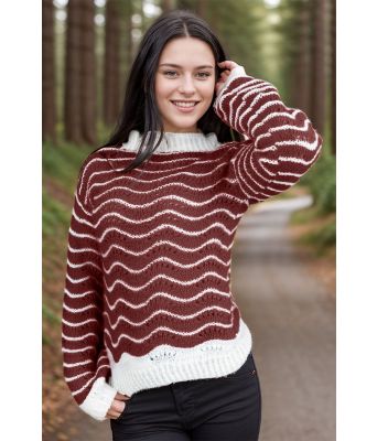Burrgunder Seaside sweater - Strikkia 2024-069-354