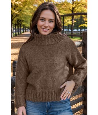Brun Warm whispers sweater - Strikkia 2025-010-308