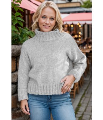 Perlegrå Warm whispers kosegenser - Strikkia 2025-010-312