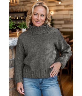Koksgrå Warm whispers genser - Strikkia 2025-010-315