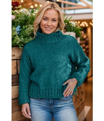 Turkis Warm whispers genser - Strikkia 2025-010-329