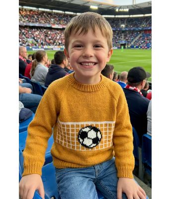 Gul fotballgenser - Strikkia 2026-006-545