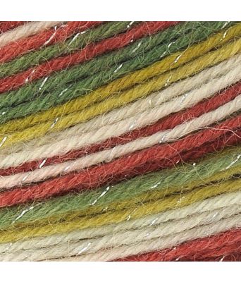 Dale garn - Varm 5109 Rød/Grønn/Glitter print