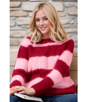 Acne genseren i rød og rosa - Belfilato 23-001-4795144612 