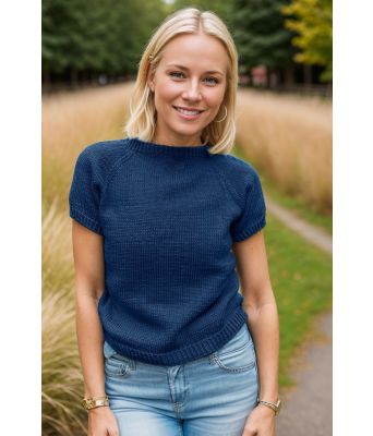 Marineblå Carlatopp - DLG 23-020-VGB627