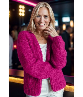 Stella cardigan i pink - Belfilato 24-001-47946