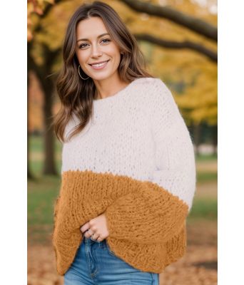 Twotone sweater safrangul - Belfilato 24-005-47930