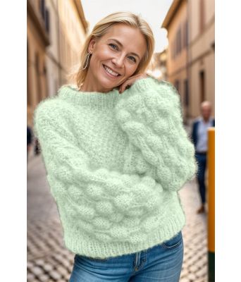 Mintgrønn Bubblecrush genser - Belfilato 24-007-47949