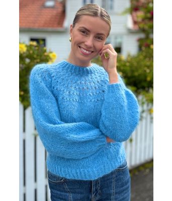 Lyseblå Soft everyday sweater - Belfilato 24-009-47945B