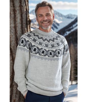 Mikkal genser med koks mønster - Viking 2428-12-512502517513