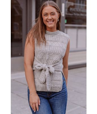 Strukturlykkevesten med knyting - DLG 25-033DSAS-841B