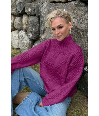 Elje genser i mørk rosa - Viking 2502-12B-566