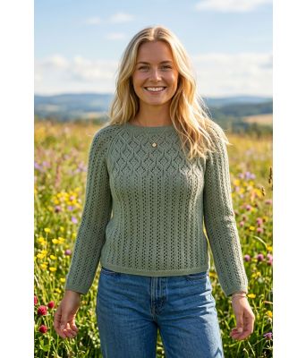 Mosegrønn Mareng-genser - Viking 2515-1-634