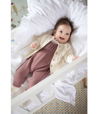 Ethel babysett med jakke, sparkebukse, kyse og sokker - DG 414-05