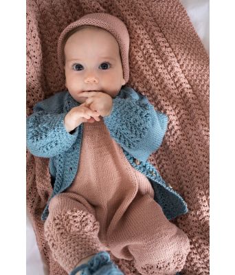 Eldar babysett med jakke, sparkebukse, lue, sokker og teppe - DG 414-07