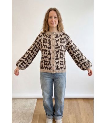 Brun crazy cat woman jakke - DLG-26-002-845824DSA