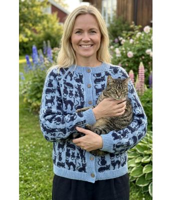 Lyseblå Crazy cat woman jakke - DLG 26-002U-620626