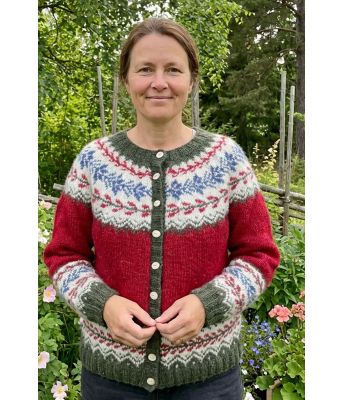 Rød Maja kofte - Jarbo 92621-9434