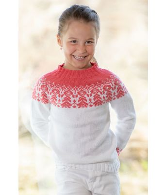 Akeleie strikkegenser til jente - Viking 2122-02