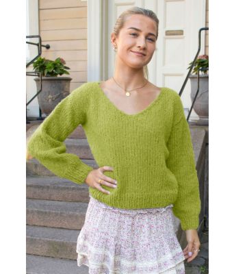 Pæregrønn Amanda genser - DSA 99-19E