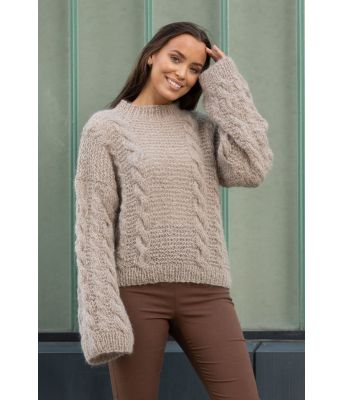 Amica beige strikkegenser Mie Cappelen - Viking 2137-10