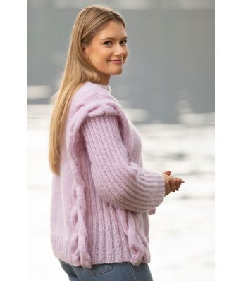 Asserson strikkegenser i rosa Elisabeth S Asserson - Viking 2138-05