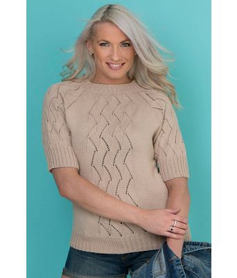 Beige strikkegenser - Viking 1609-07