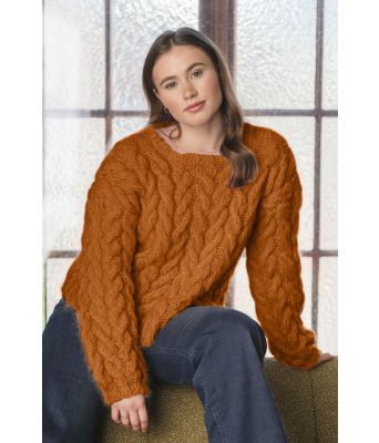 Melanita genser med fletter i safrangul - Belfilato 23-004-47930