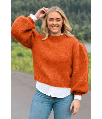Oransje Chunky misty genser - Belfilato 23-009-47903