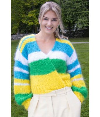 Kort Phasian cardigan i skarpe farger - Belfilato 23-021B