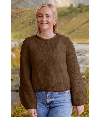 Sjokoladebrun Letizia sweater - Belfilato 23-026-47943