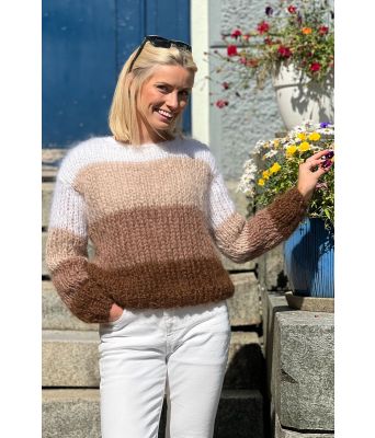 Estelle sweater i bruntoner - Belfilato 23-027A