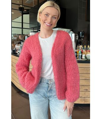 Stella cardigan korallfarget - Belfilato 24-001-44017C
