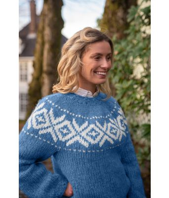 Chunky blå fanagenser - Strikkia 2021-031Q