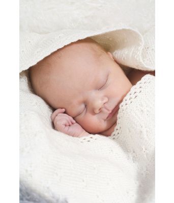 Nysnø strikket babyteppe - DG 218-02B