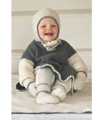 Strikket poncho og teppe til baby - DG 229-06B