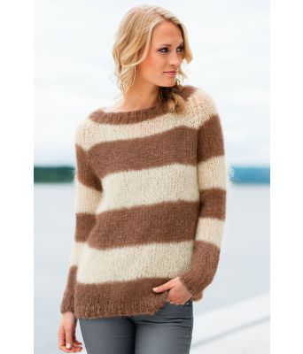 Acnegenseren med kamelbrune striper - DG 286-01L