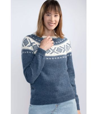 Cortina strikkegenser med rundfelling - DG 405-07