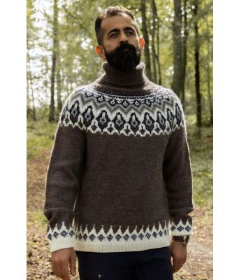 Brun Klaki strikkegenser - DG 458-07