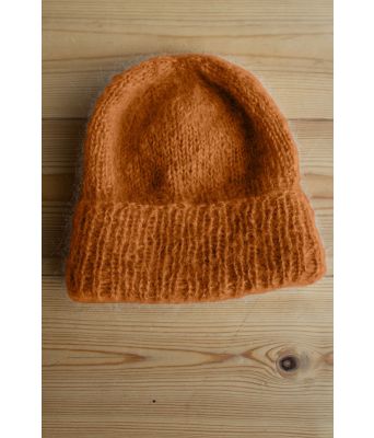 Safrangul rim strikkelue i mohair - DG 462-03-47930